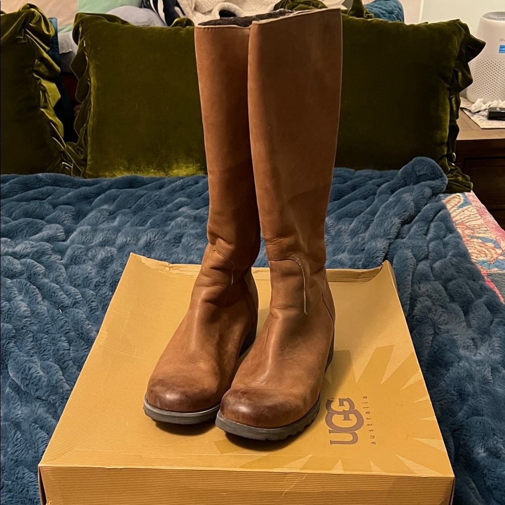 UGG Women's Tan Heeled Boots